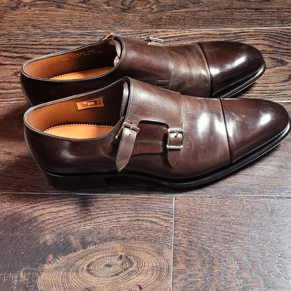 Santoni double monk size 11.5 NWT - Picture 9 of 12